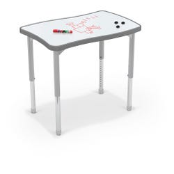 MooreCo Hierarchy Rectangle Creator Desk, 32 x 21 x 18 to 29 Inches 2153663