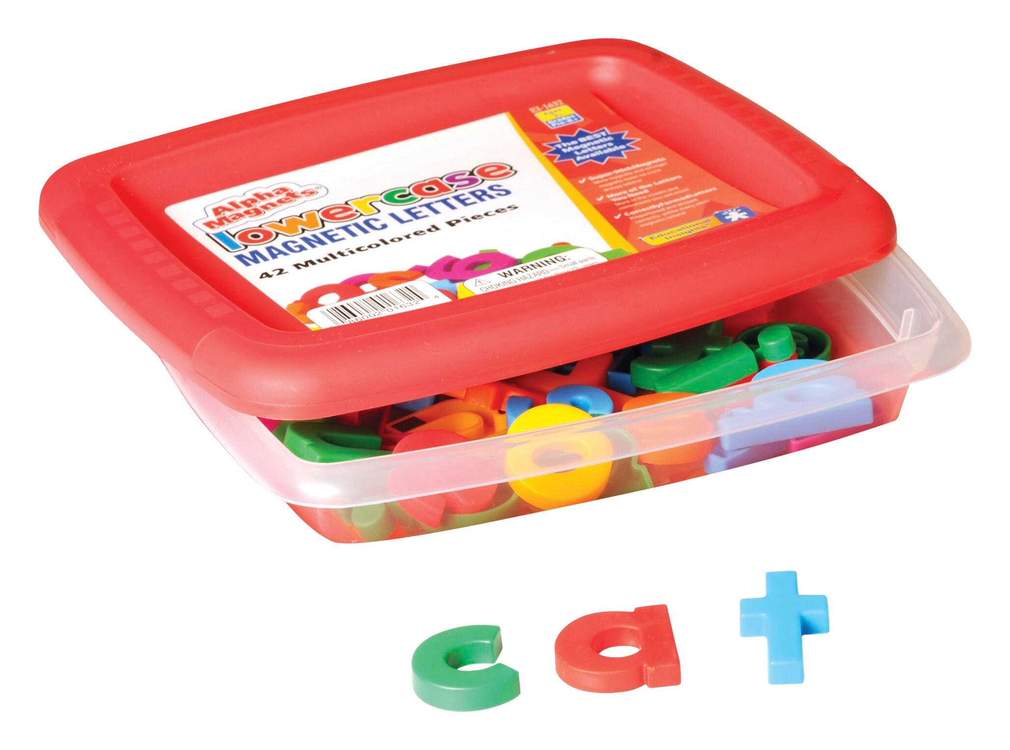 Educational Insights Lowercase Magnetic Letters, 1-1/2 Inches, Multicolor, Set of 42, Item Number 070609