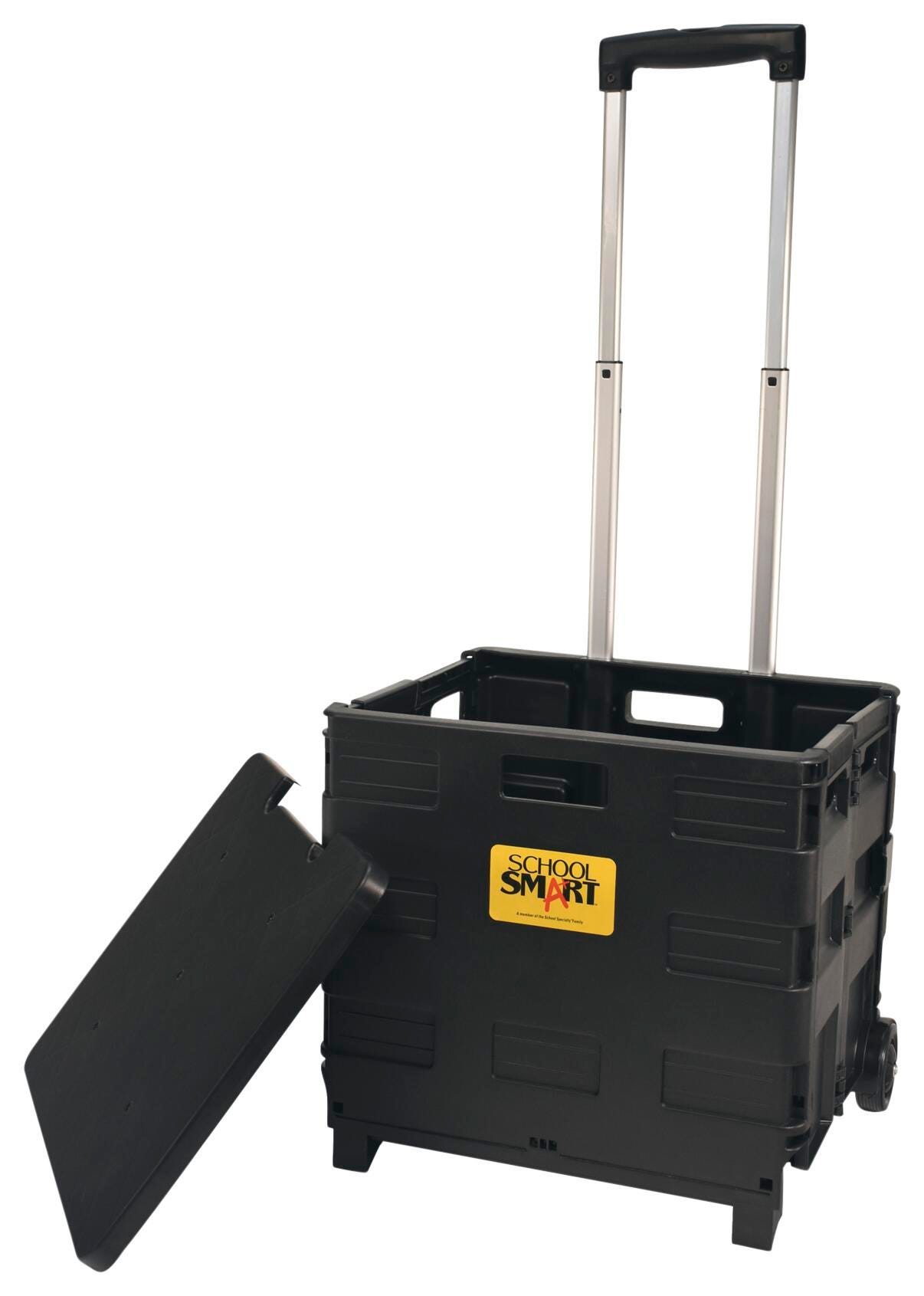 Image for School Smart Folding Storage Cart on Wheels, Medium, 13-7/8 x 11 x 12 Inches, Black from School Specialty