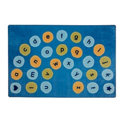 Carpets for Kids Calming Colors Arch Seating Rug, 6 Feet x 9 Feet, Rectangle, Blue, Item Number 2101459