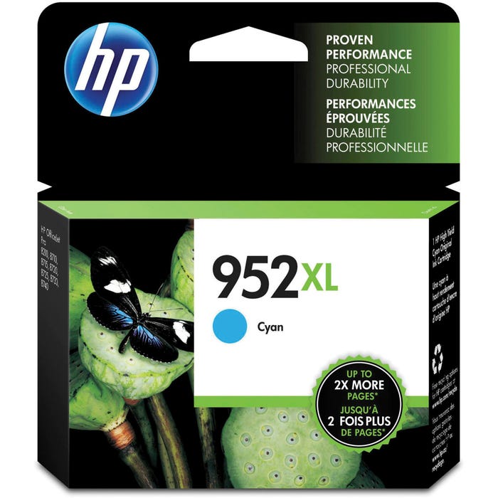 HP 952XL Ink Cartridge, L0S61AN, Cyan