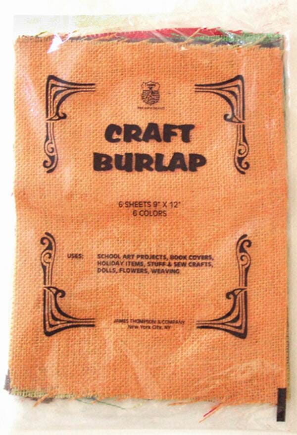 Thompson Bengal Grade Burlap, 9 X 12 in, Assorted Color, Pack of 6 413144
