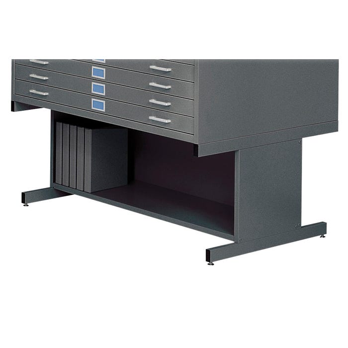 Safco 5-Drawer Steel Flat File Cabinet High Base, 53-3/8 x 41-1/2 x 20 Inches
