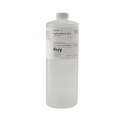 Frey Scientific Hydrochloric Acid, 1.0M Solution, Lab Grade, 1 Liter, Pack of 2