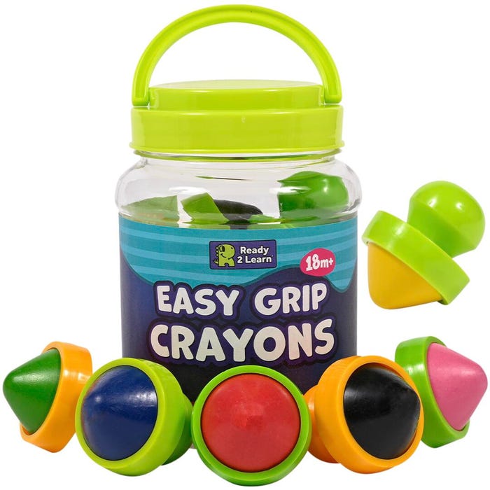 Ready2Learn Easy Grip Crayons, Assorted Colors, Set of 6