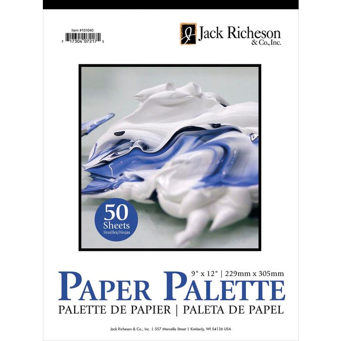 Jack Richeson Disposable Palette Pad, 9 x 12 Inches, 50 Sheets