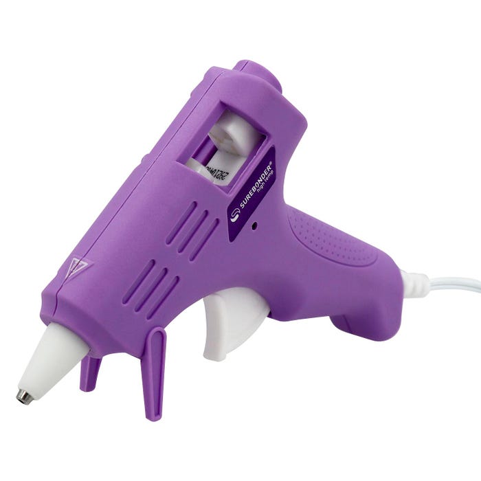 Surebonder Bold Color High Temperature Mini Hot Glue Gun, 10 Watt, Lavender