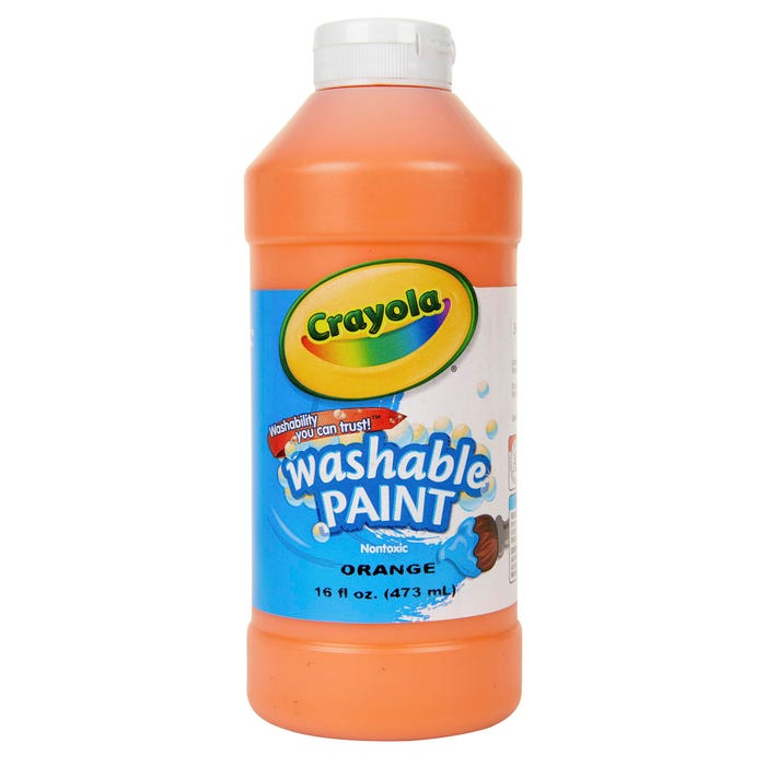 Crayola Washable Paint, 1 Pint Bottle, Orange