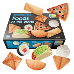 Yellow Door Sensory Play Stones, Foods of the World, Set of 8, Item Number 2090351