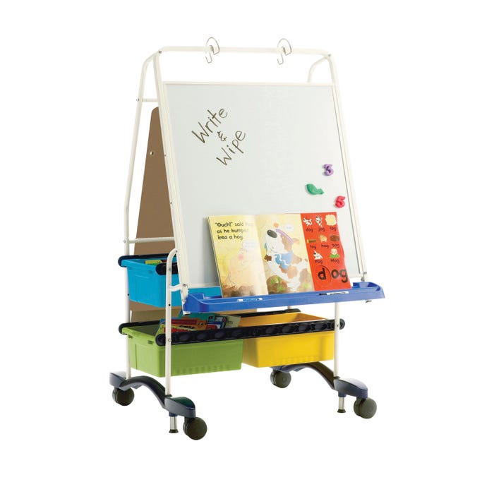 Copernicus Regal Reading Writing Center with Vibrant Tubs, 32 x 31 x 56 Inches