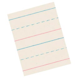 School Smart Red & Blue Storybook Paper, 5/8 Inch Ruled Long Way, 18 x 12 Inches, 250 Sheets 085346