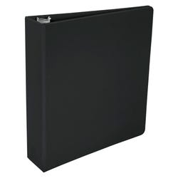 School Smart Round Ring Binder, Polypropylene, 2 Inches, Black 086371