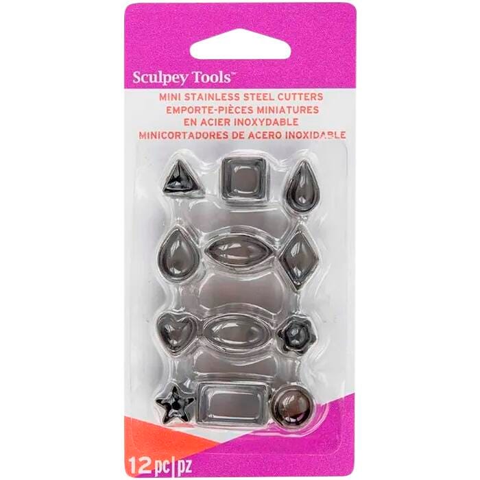 Sculpey Tools Mini Metal Cutters, Geometric, Set of 12