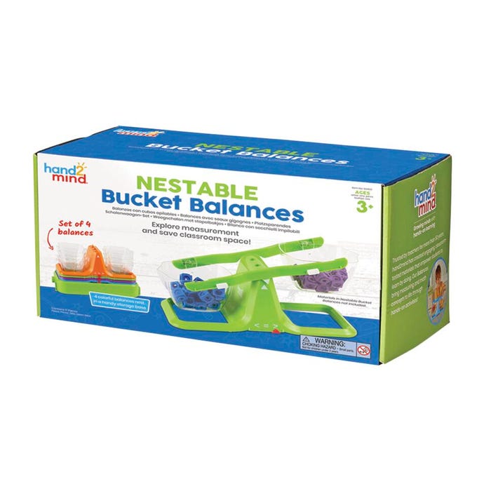 hand2mind Nestable Bucket Balance, Set of 4