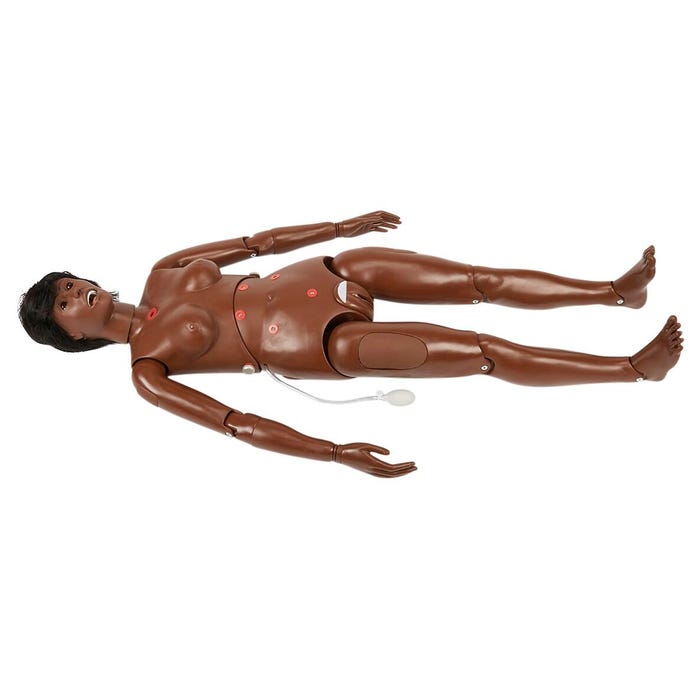 Gaumard Susie Simon Patient Care Simulator with Ostomy, Dark Skin Tone