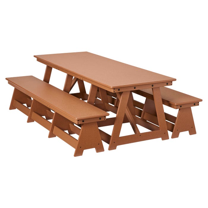 EverPlay Large Outdoor Table and Bench Set