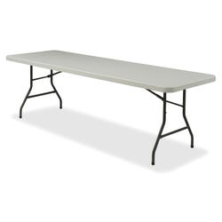 Lorell Rectangular Banquet Table, Gray, 96 x 30 x 29 inches