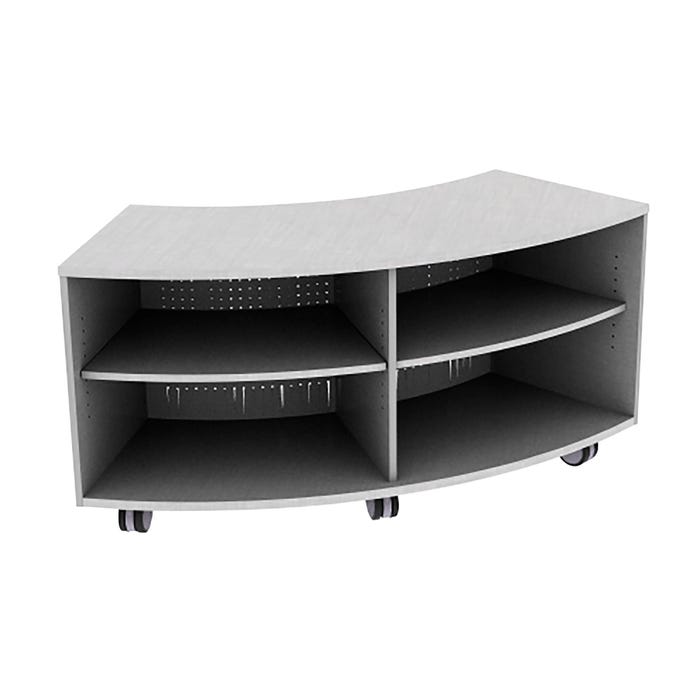 Fleetwood Designer 2.0 Cabinet, Curved Shelf, No Door, Pegboard Back