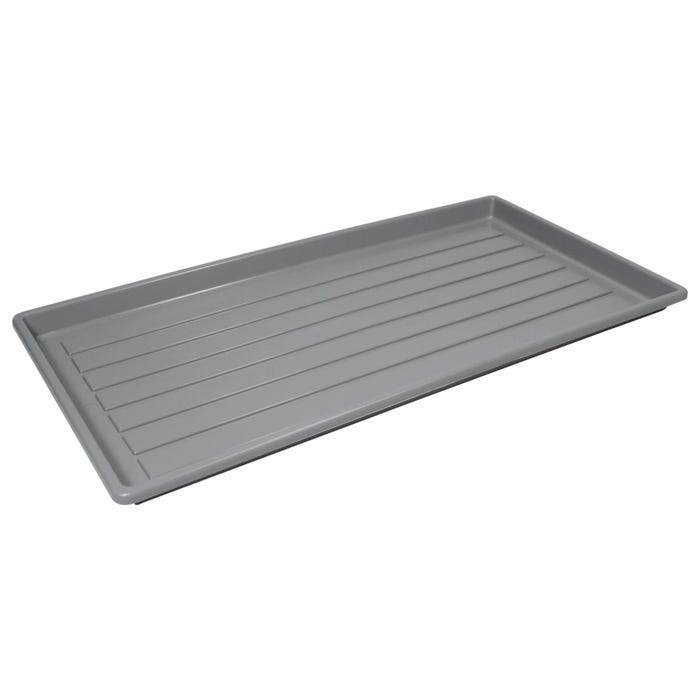 Storex Boot and Shoe Tray, 26-3/4 x 14 x 1-1/2 Inches, Gray, Pack of 6
