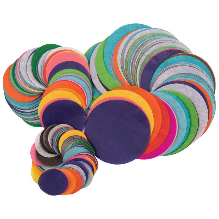 Spectra Pre-Cut Tissue Paper Circles, Assorted Size and Colors, Pack of 2250