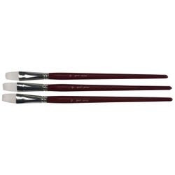 Sax Optimum White Taklon Synthetic Paint Brushes, Bright, Size 10, Set of 3 1567539