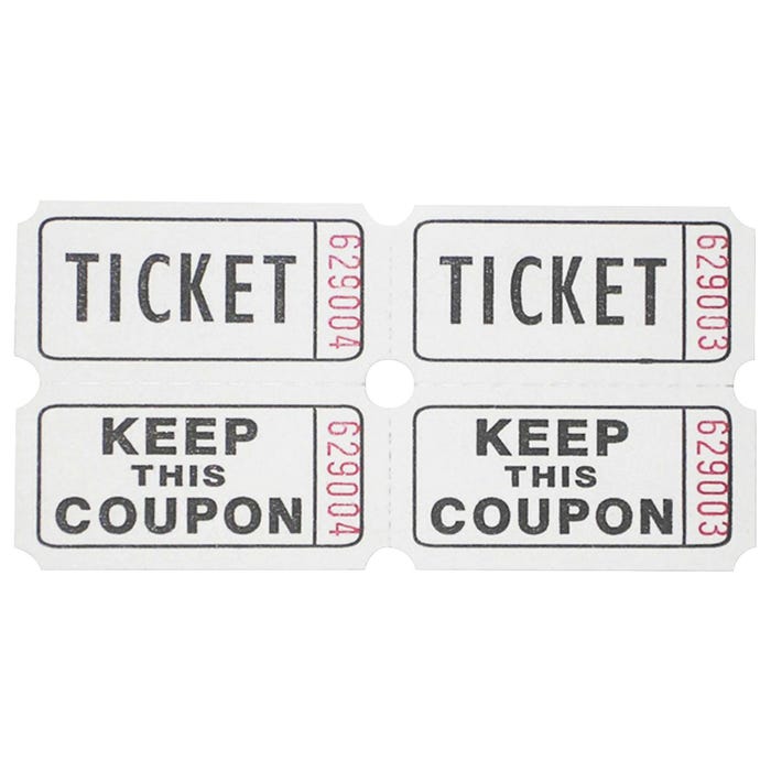 Sparco Roll Raffle Tickets with Coupon, Keep this Coupon, Pack of 2000