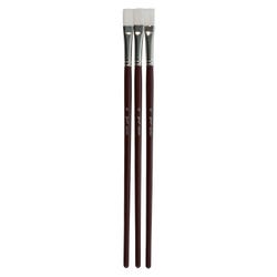 Sax Optimum White Taklon Synthetic Paint Brushes, Bright, Size 6, Set of 3 1567541