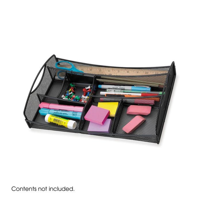 Safco Mesh Drawer Organizer, 13 x 8-3/4 x 2-3/4 Inches, Black
