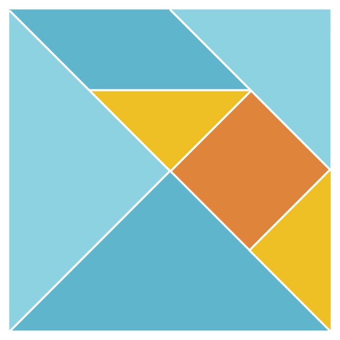AccuCut Tangram Die, Large, 4 x 4 Inches