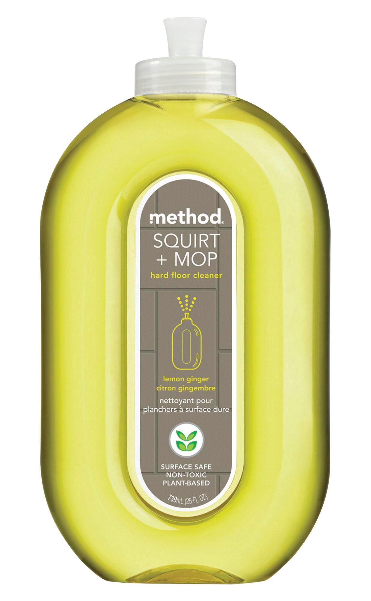 Method Squirt & Mop Lemon Floor Cleaner, 25 Ounces, Lemon Ginger Scent, Case of 6, Item Number 2027082