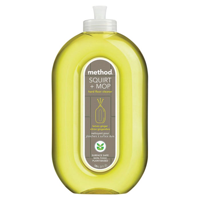 Method Squirt & Mop Lemon Floor Cleaner, 25 Ounces, Lemon Ginger Scent, Case of 6