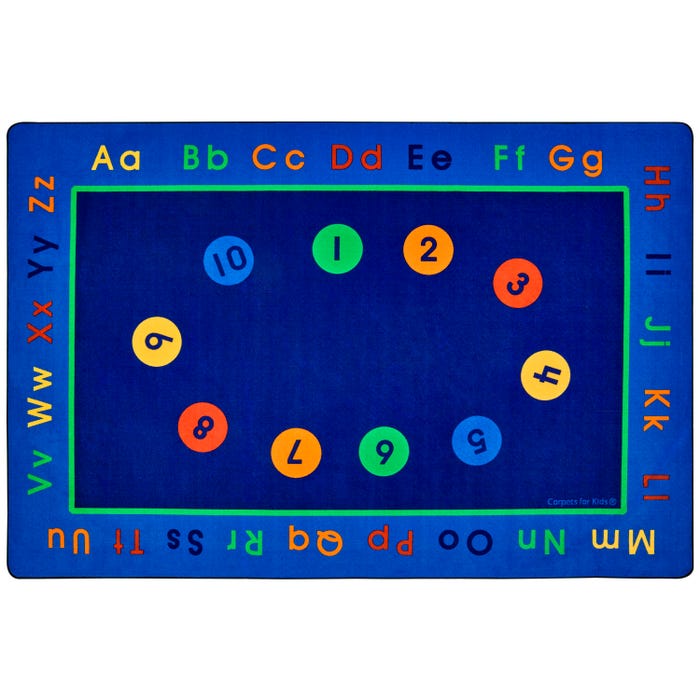 Carpets for Kids Premium Basic Concepts Literacy Carpet, Rectangle