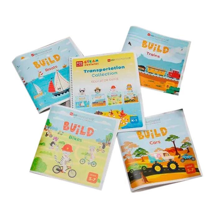 PCS Edventures BrickLAB STEAMventures 10-Student Transportation Collection Bundle, Grades K to 1