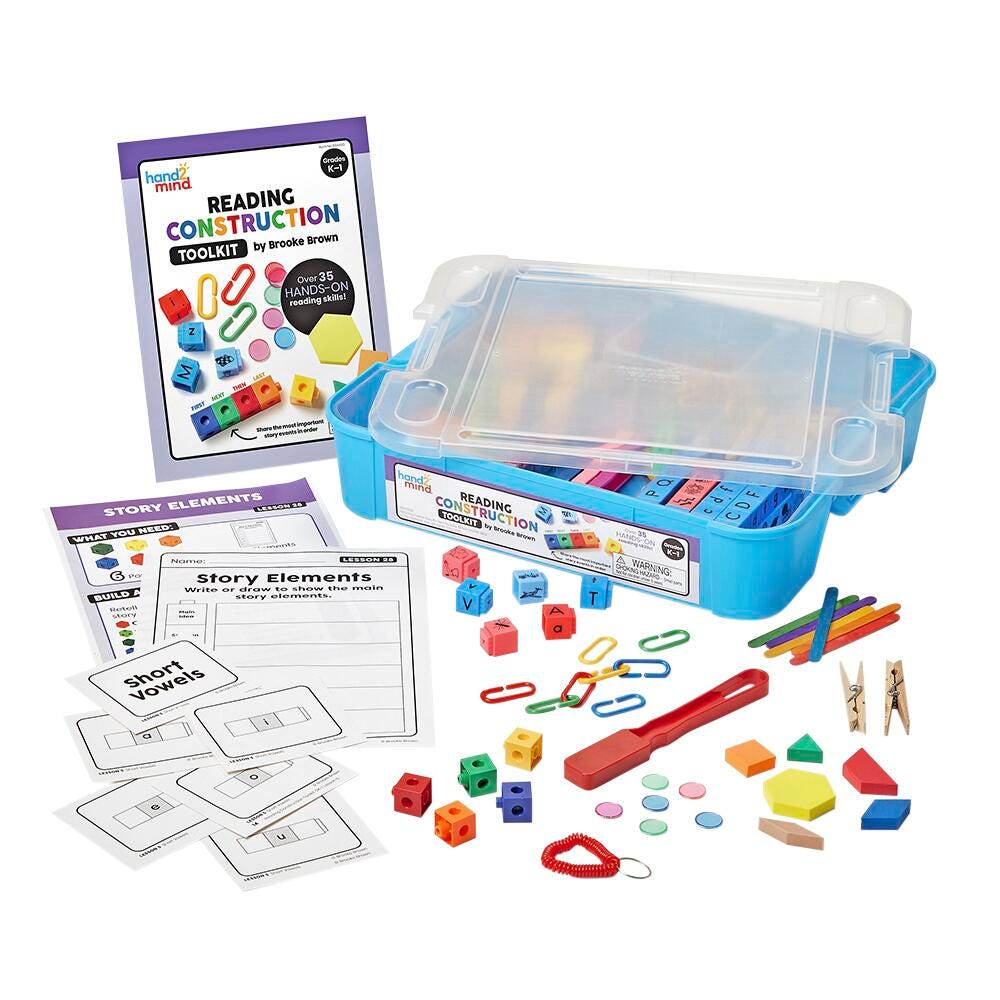 Image for Hand2Mind Reading Construction Toolkit, Grades K to 1, 132 Pieces from School Specialty