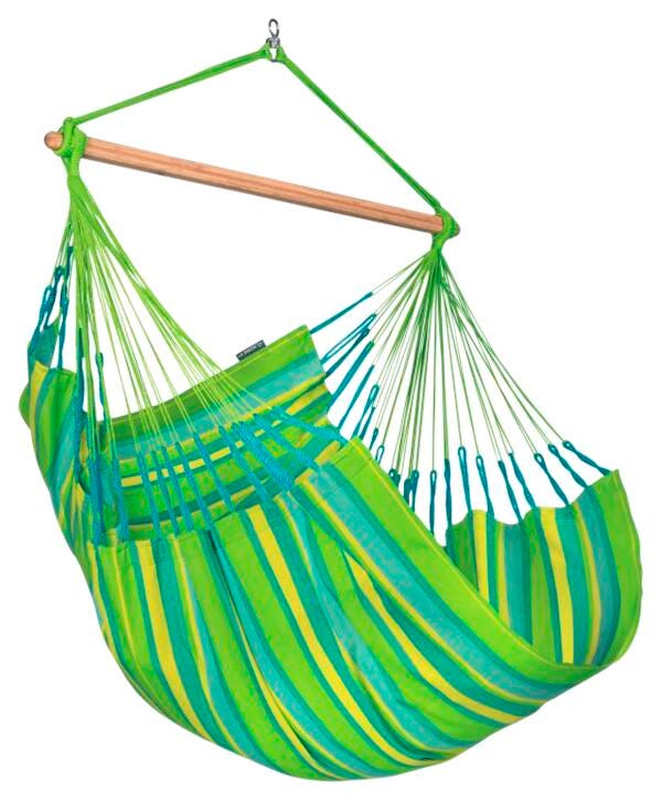 LA SIESTA Domingo Weather Resistant Comfort Size Hammock Chair, 43 x 63 Inches, Lime 2038139