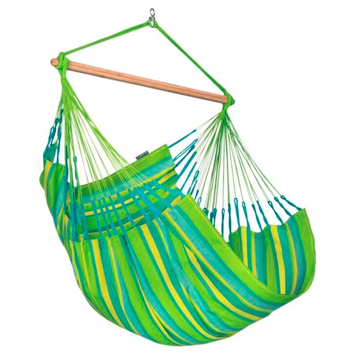 LA SIESTA Domingo Weather Resistant Comfort Size Hammock Chair, 43 x 63 Inches, Lime