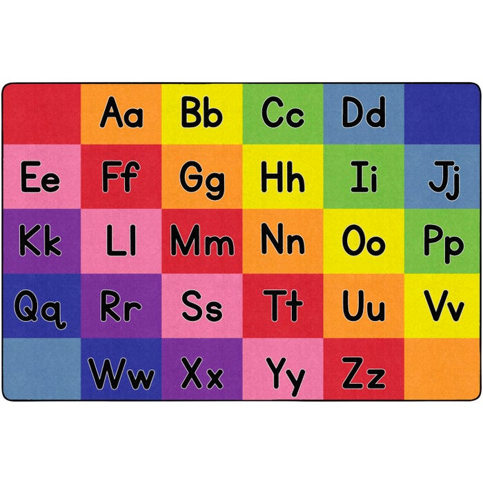 Childcraft ABC Furnishings Rainbow Alphabet Carpet, Rectangle