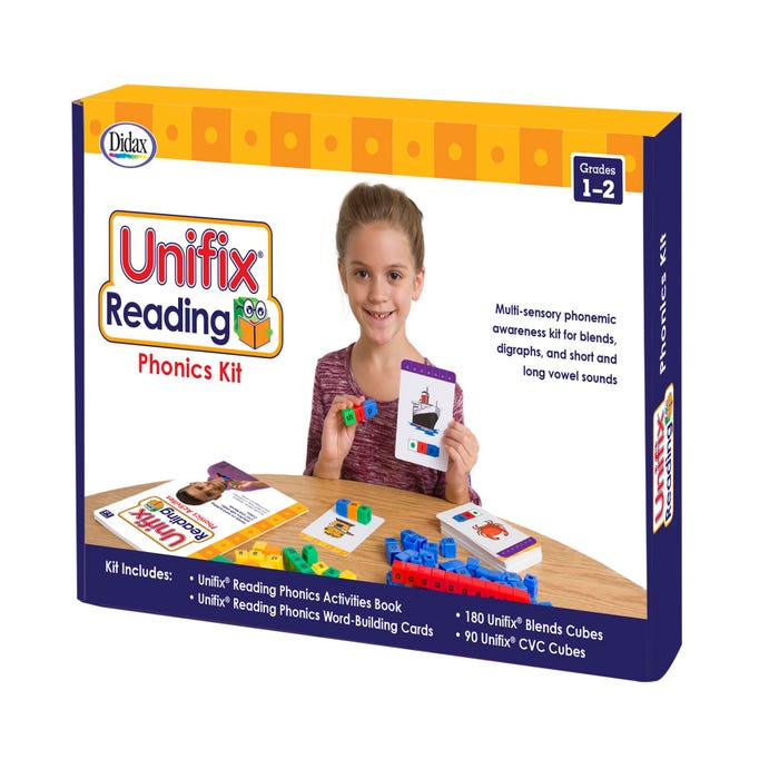 Didax Unifix Reading Phonics Activity Kit, Grades 1 to 2
