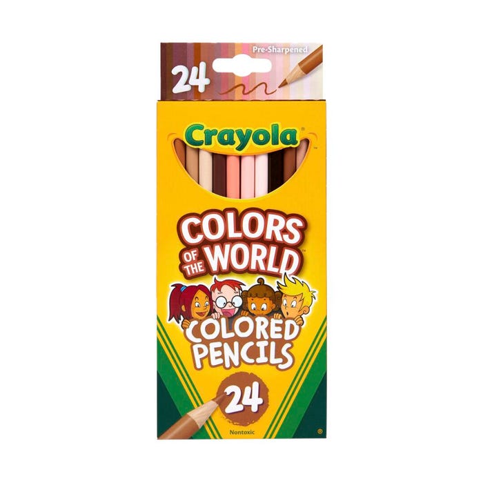 Crayola Colors of the World Colored Pencils, Assorted Colors, Set of 24