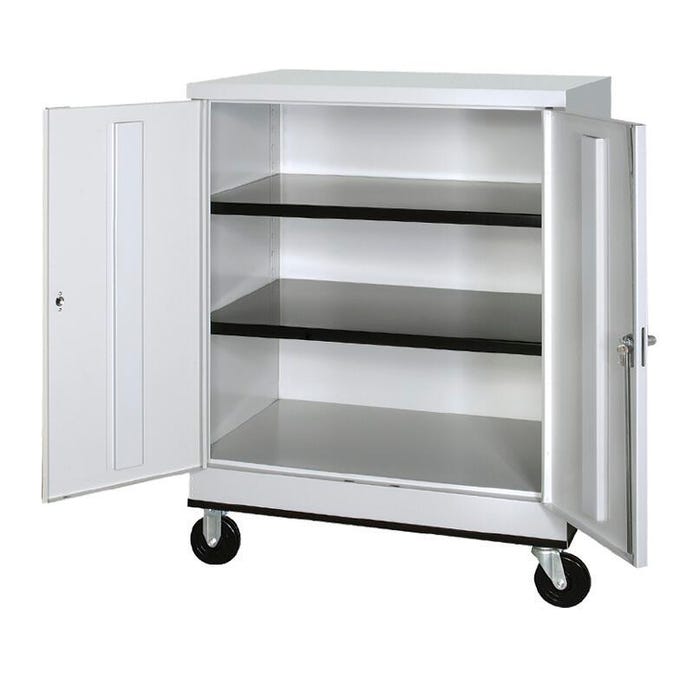 KC Bin Mobile Cabinet with 2 Shelves