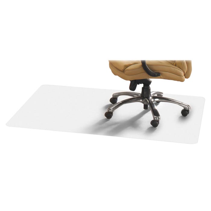Floortex ClearTex Hard Floor Rectangular PVC Mat - Chair Mat, f/ Hard Floors, 48 x 60 Inches, Clear