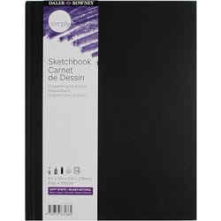 Daler-Rowney Hardbound Sketchbook, 8-1/2 x 11 Inches, 65 lb, 110 Sheets, Pack of 6, Soft White 2160634