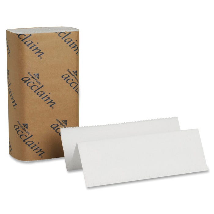 Georgia Pacific Acclaim Multi-Fold Hand Towel, 250 Sheets, 1-Ply, Paper, Unscented, White, Pack of 16