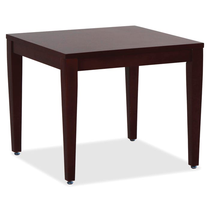 Lorell Mahogany Finish Solid Wood Corner Table, 23-5/8 x 23-5/8 x 20 Inches, Mahogany