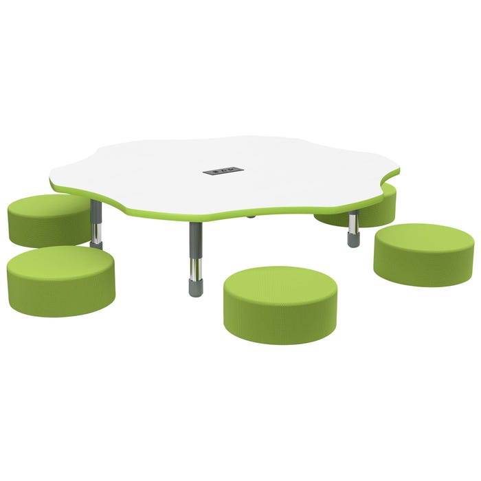 Classroom Select Activity Table with Power, Flower, 60 Inches