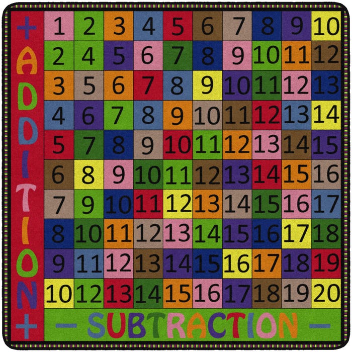 Flagship Carpets Addition and Subtraction Carpet, Square