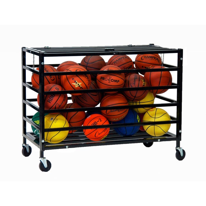 Champion Sports All Pro Lockable Ball Locker, 47 x 24 x 37 Inches, Black