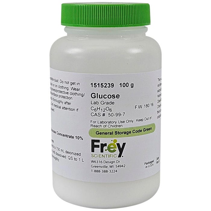 Frey Scientific Glucose Concentrate, 10%, Lab Grade, 100g
