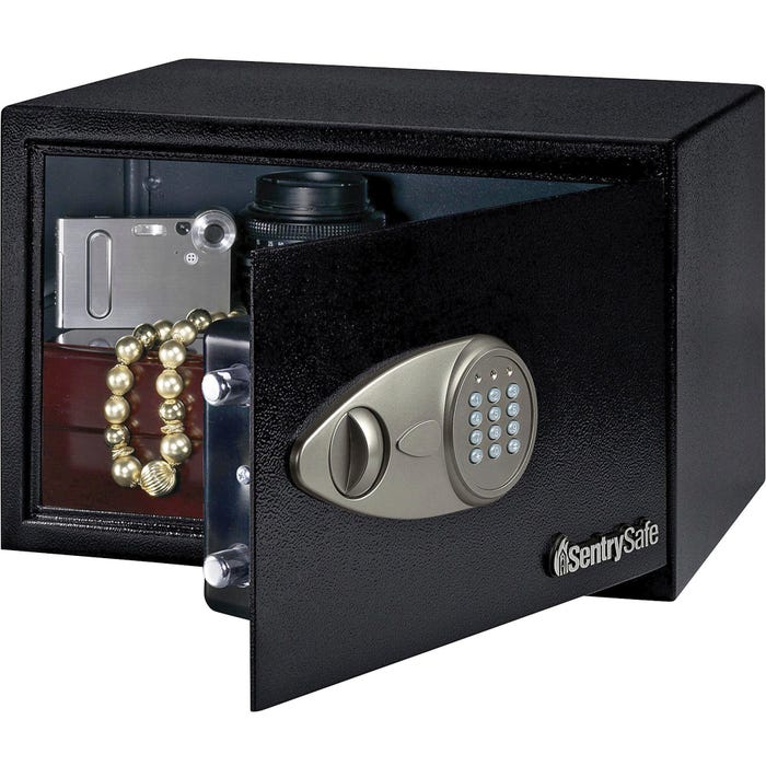 Sentry Electronic Security Safe, Black, 13-3/4 W x 10-3/5 D x 8-7/10 H in