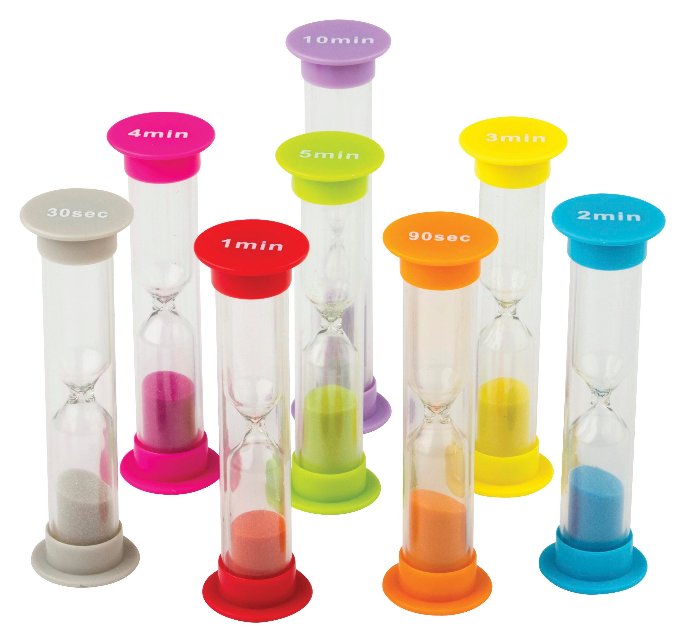 Teacher Created Resources Small Sand Timers, Assorted Colors and Time, Pack of 8 1565381